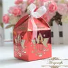Present Wrap Christmas Gifts Laser Cut Dekorativ inbjudan Vit magnetbox