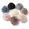 Dekorative Blumen 3D Rose Blüte handgefertigtes DIY -Armband Blumen Stoff Sweater Strickmantel Corsage für Haare Hochzeitsfeier Dekor handwerk 5pcs