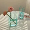 Vases Acrylic Plexiglass Vase Blue Transparent Flower Arrangement