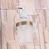 Liquid Soap Dispenser Kitchen Bathroom Hardware Accessories Retro Antique Brass Wall Mount Scrub Glass Dba743