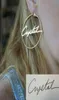 custom name hoop earrings for women luxury designer diy letter earrings customize letters gold hoops jewelry family friends couple8857247