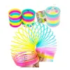 Decompressione giocattolo all'ingrosso Rainbow Spring Toys Anti-divertente Game Educational Polding Plastic Creative Magical for Children Delive Dhubf Dhubf