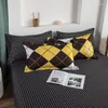 Bedding Sets Orange Bed Set Plaid Nordic Cover Duvet Sheets Man Women Summer Autumn Winter Linen