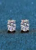 Classic 925 Sterling Sier 03-2ctColor Round Moissanite per donne gioielli fini semplici orecchini a perno di platino regalo3077616