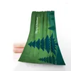 Handduk Anpassad julgran 35 75 cm ansiktshanddukar Facecloth bambu fiber tvättduk snabb torksporter