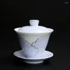 Tasses Saucers Grade Bos China Coffee tasse de café et couvercle bol créatif de thé européen ensemble à la maison en porcelaine de thé après-midi 215 ml