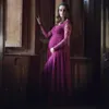 Maternity Dresses Red Wine V-Neck Long Sleeve Maternity Photography Props Maxi Pregnancy Clothes Lace Dress Fancy Shooting Photo Pregnan 24412