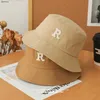 Wide Brim Hats Bucket Hats Plus Size Women Men Outdoor Camping Quick Drying R Letter Fisherman Hat Summer Men Windproof Cap Bucket HatsL240413