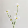 Decorative Flowers 5 Heads White Daisy Artificial Long Branch Bouquet Wedding Party Decoration DIY Bridal Silk Imitation Fake Flower