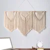 Window Stickers Large Macrame Wall Hanging Tapestry Wooden Stick Hand-Woven Bohemian