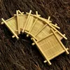 Tea Trays 6 Pcs/lot Bamboo Cup Mat Square Handmade For Kungfu Set Classic Coasters Pastoral Tools Home Decoration