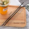 Drinking Straws 6Pcs/Set 304 Stainless Steel Long Metal Straw Eco-Friendly Reusable Set With Cleaner Brush Bar Accessories