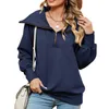 Women's Hoodies Sweatshirts Sweatshirt For Women 2023 Autumn and Winter New Fashion Loose Casual Long Sleeve Zipper Lapel Pullover Tops 240413