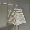 Frauen -Shorts -Designerin Frühling/Sommer Neues Ch Nanyou Gaoding Koreanischer Stil Minimalistischer Hochtaille Micro Elastic Letter Sticked Lingge Short Jeans Y2FD