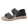 Casual Shoes 35 To 42 Large 2024 Summer Fairy Style Soft Sole Sandals For Women Wearing Two Bags And Roman Beach