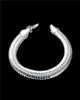 Regalo di matrimonio!Bracciale piatto da 10 m - Bracciale d'argento ME 925 JSPB231, BEAST Gift Uomini e donne Braccialetti a catena placcata in argento Sterling 9071467