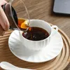 Cups Saucers Modern Design Porcelain Coffee Cup And Saucer Ceramics Simple Cafe Mug European Style Light Luxury Espresso Drinkware For Tea