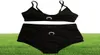 Moon Embroidered Swimsuit Bikinis Set Designer Womens Bra Briefs Set High Waist Ladies Underwear Two Colors8999554