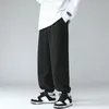 Pantalon pour hommes Hip Hop Hop Casual Solid Track Cuched Cuff à lacets entraînement avec Pocket Athletic Work Wear Mens Y2K