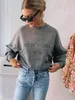 Hoodies pour hommes Sweatshirts de lettres lavées gradient pour femmes imprimées de mode Paulures Vintage Femme sweat-shirt lâche 2023 Printemps automne 240412