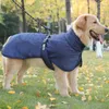犬のアパレルペットの衣服温かいコート秋の冬の屋外風力と防水性濃厚な反射的な大きな綿パッドジャケット