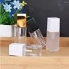 Speicherflaschen Pressetyp Isolation Creme Verpackung Flasche Praktische Glas transparent Split Rechteck quadratische flüssige Grundlage