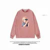 Damen Hoodies American Retro Wildleder Frauen lässig losen Tops Koreanisch süße Baby bedruckte Mädchen runder Hals Sweatshirts Unisex Kleidung