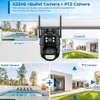 IP CAMERA BESTER 9MP Dual Screen WiFi Camera PTZ 8X Digital Zoom Couleur Night Vision Outdoor Security Protection 8MP CCTV IP Camera ICSEE 240413