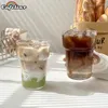 Weingläser Ins minimalistische hitzebeständige Cascading Cups Ice American Latte Kaffeesaft funkeln