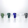 G146 BOLLS DE VERRE BOSSAHES Super taille colorée de tabac coloré Skull Glass Bol Bow 14 mm 19 mm mâle pour gréement tamponnier