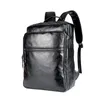 Backpack PU Leather Fashion Classic de grande capacidade Trendência