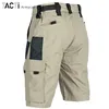 Shorts tattici estivi uomini pantaloncini da carico a secco rapido multipocchi di pantaloni corti impermeabili per escursioni da estate 240409