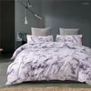 Bettwäsche -Sets Nordic Simplicity Duvet Cover 2/3pcs Steinmuster Druckset Weiche Baumwollstoff Bettdecke Kissenbezug Bettwäsche