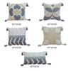 Pillow 45x45cm Cover Cotton Tassel Pillowcase Tufted Beige Decorative Fashionable Throw For Sofa Bed Home Decor