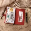 Anteckningsböcker läderskrivning journal anteckningsbok återfyllbar handgjorda resedagbok