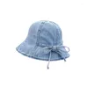 Berets Bow Bound Buckte Hats для женщин хлопковой рыбац