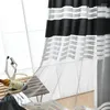 Vorhang 1pc moderner minimalistischer Schwarz -Weiß gestreift für Wohnzimmer Schlafzimmer Balkon Studenten Schlafsaal Fenster Vorhänge