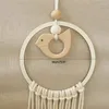 Figurine decorative in Weave Wooden Capelli per bambini Accessori Clip Holder Princess Girl Casciatura per capelli Pendente Mura