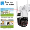 Caméras IP OUTDOOR 6K 12MP CAMERIE IP WIFI avec 10x Zoom Optical Zoom Three Lens Lens Dual Screen Surveillance 4K 8MP Video CCTV Security Camera 240413