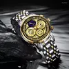 Polshorloges lige mode dames kijken naar top roestvrijstalen waterdichte sport horloges voor date quartz montre femme box