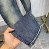 calça jeans de jeans jeans Luxury bordados calças casuais moda calças retas calças de alta qualidade com zíper de acesso