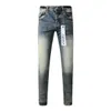 Purple Marka Jeans American High Street Blue Mill Bleaching Water 2024 Nowe trend mody Wysokiej jakości dżinsy