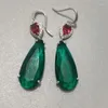 Orecchini penzolanti Bilincolor Fashion Green Orering per donne con gancio di pesce