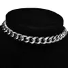 Strands Men Thick Cuban Link Choker Necklaces Male Silver Color Steel Rapper Neck Chains for Women Men Hip Hop Jewelry Gift 230613