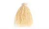 Бразильские извращенные вьющиеся волосы пучки 100 человеческие волосы плетение 613 Отбеливные блондинка без Реми. 1 кусок 1026 дюйма9736886