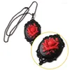 Colares pendentes Colar gótico de rosa gótico Victorian Black Flow Flower Fashion Cosplay Jewels Dropship