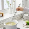 Baguettes cuites en acier inoxydable extra longue pour la friture nouilles ustensile de cuisine