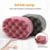 Bath Tools Accessories Bath Exfoliating Sponge Skin Cleanser Dead Skins Removal Rub Shower Body Washer Foaming Scrubbing Tools Bathing Scrubber Grey 240413