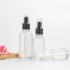 2024 5-50ml Tubos líquidos transparentes de aromaterapia com vidro giratório para massagem essencial Pipete reabastecida garrafas para líquido de aromaterapia