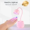 Drogers 8 pc's led kralen Mini nagel LED LAMP 24W nageldroger valse nagel manicure polish lijm snel drogen UV licht nagellamp 360 ° buigbaar